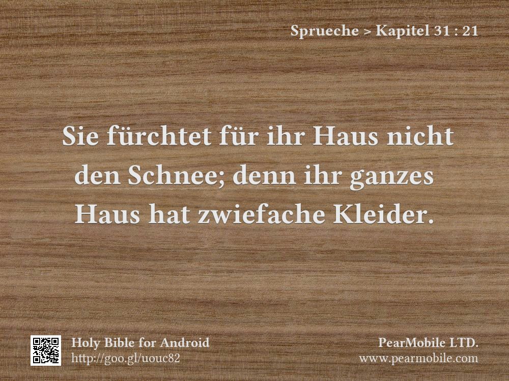 Sprueche, Kapitel 31:21